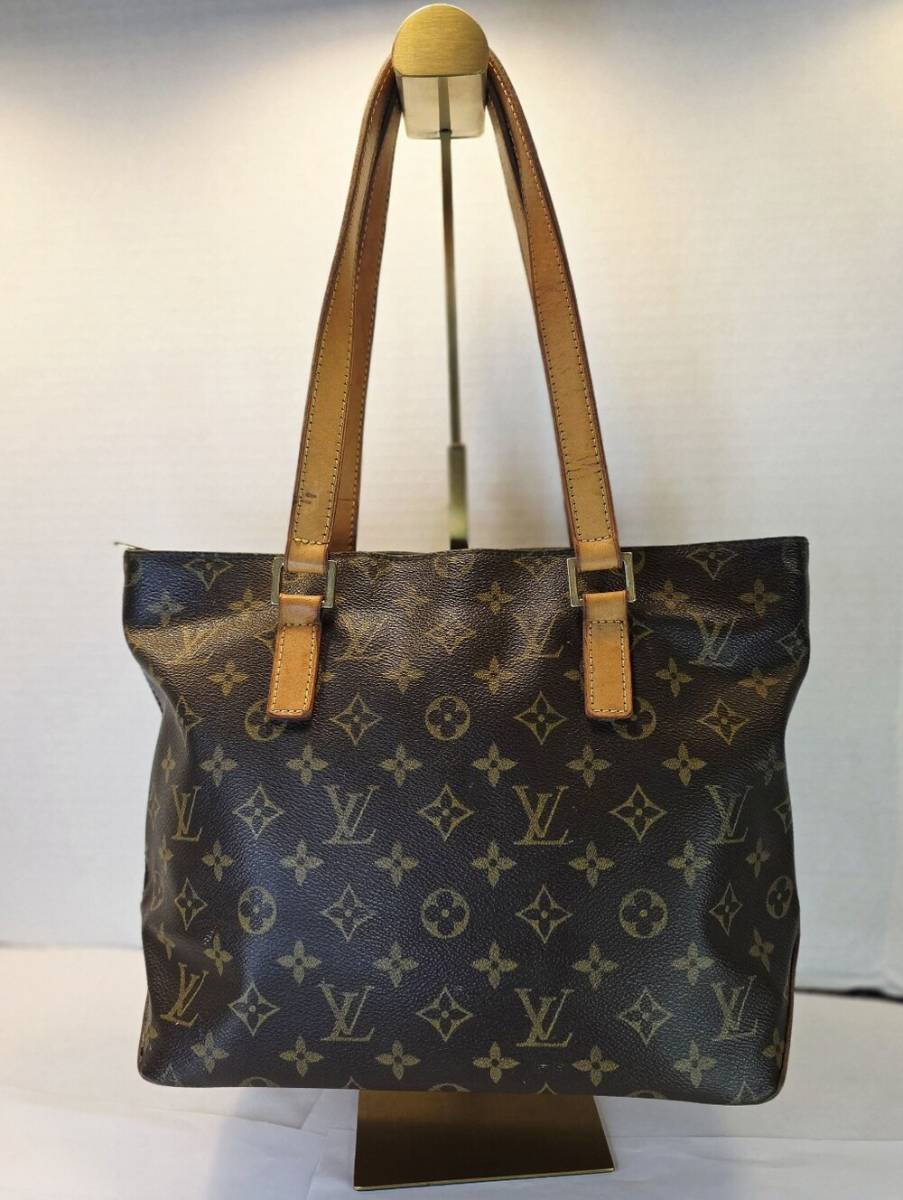 Louis Vuitton Vintage Canvas Cabas Piano Bag with Mini Boston Bag Charm & Chain - Picture 3 of 15